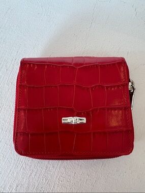 LONGCHAMP Red Croc-Embossed Wallet - Women